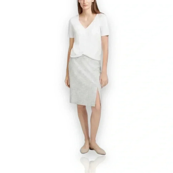 Club Monaco 00 Midi Twill Skirt - Picture 1 of 10